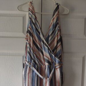 Cotton Stripe Summer Jumpsuit /Pantsuit